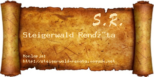 Steigerwald Renáta névjegykártya